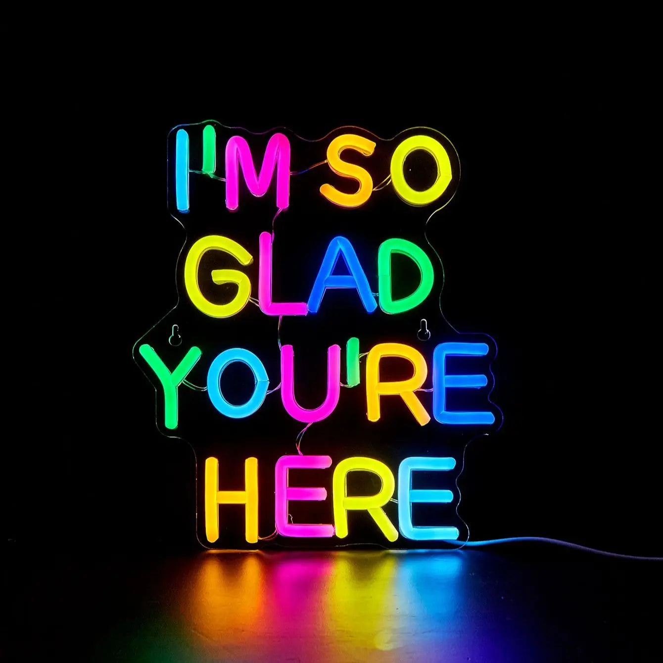 Chi-buy LED Neon l'm So Glad You're Here