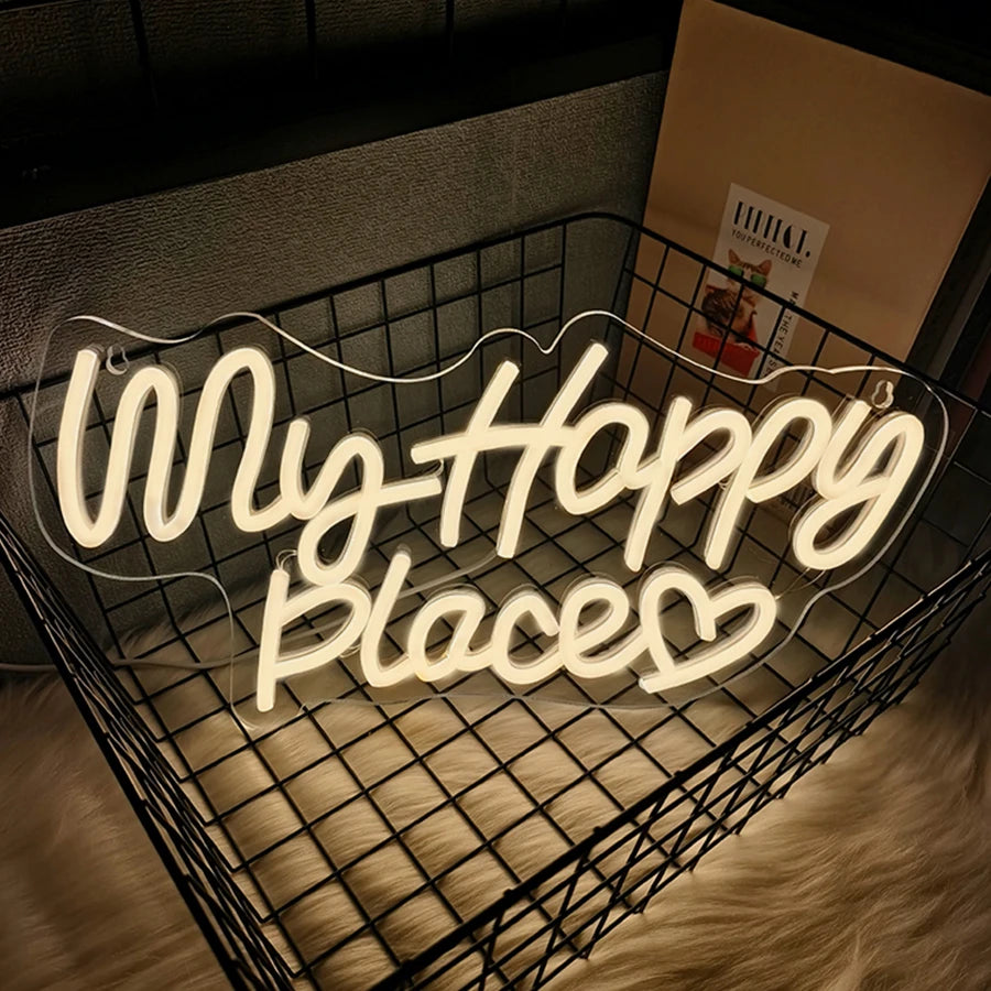 My Happy Place Neon Sign