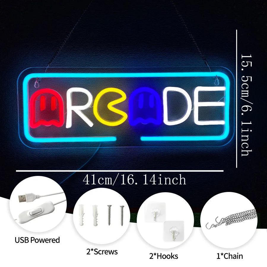 Neon Sign Of Arcade