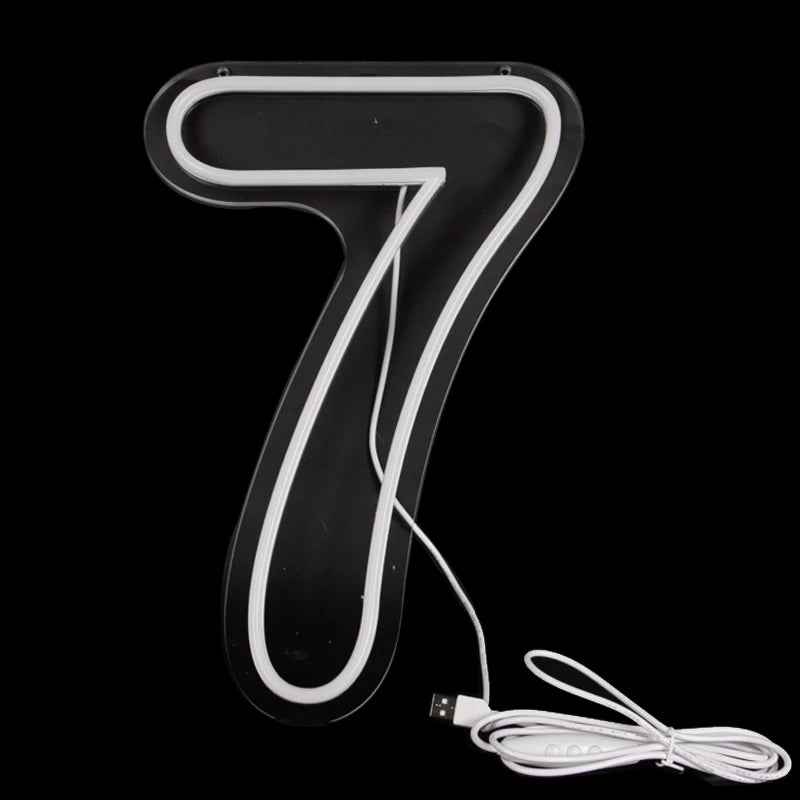 Numbers Neon Sign