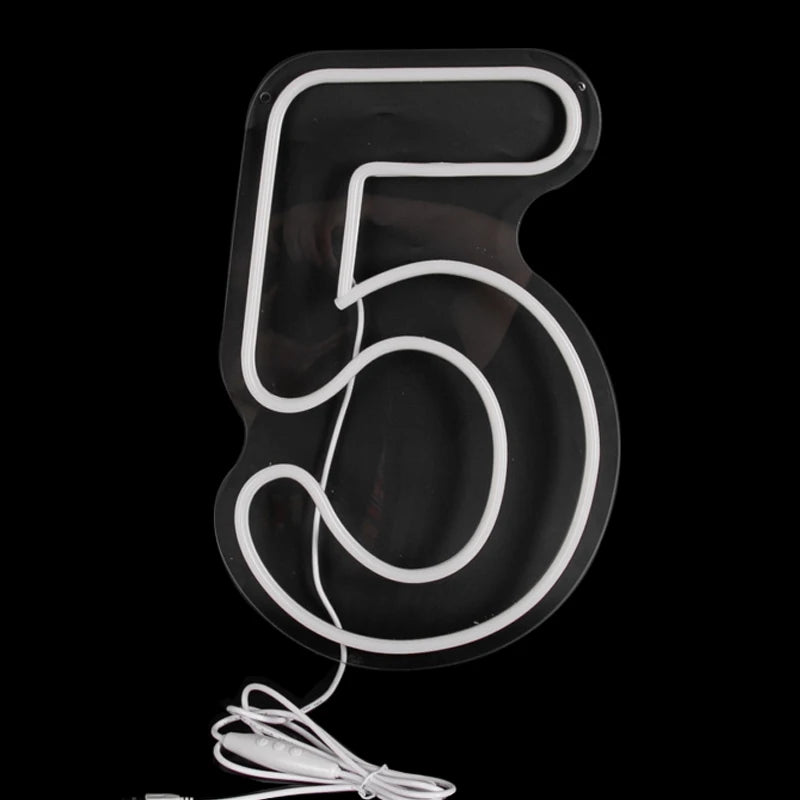 Numbers Neon Sign