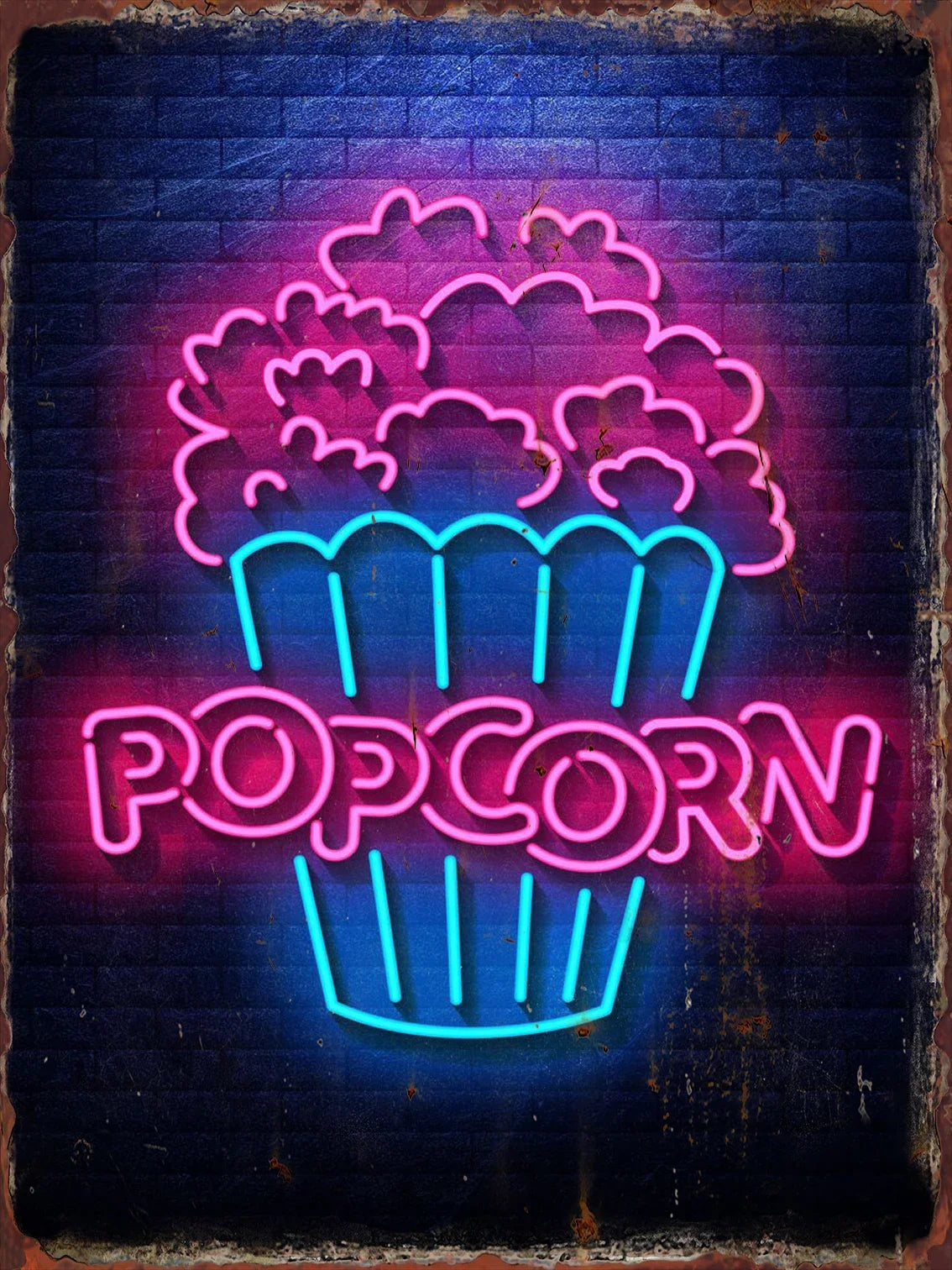 Neon Food Popcorn Neon Food Sign