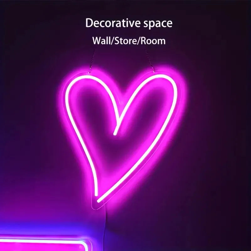 Pink Heart Neon Sign