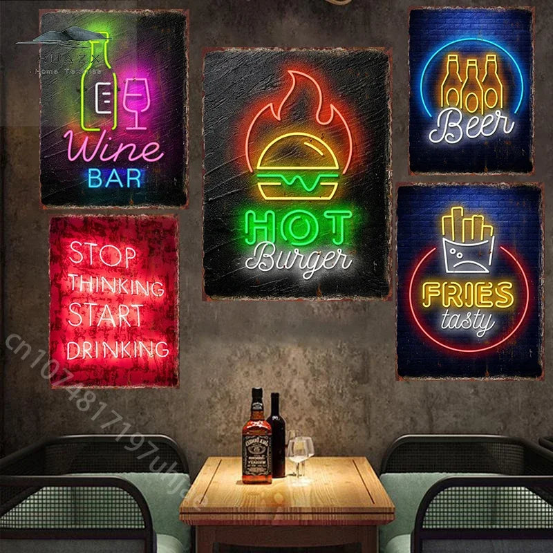 Neon Food Popcorn Neon Food Sign