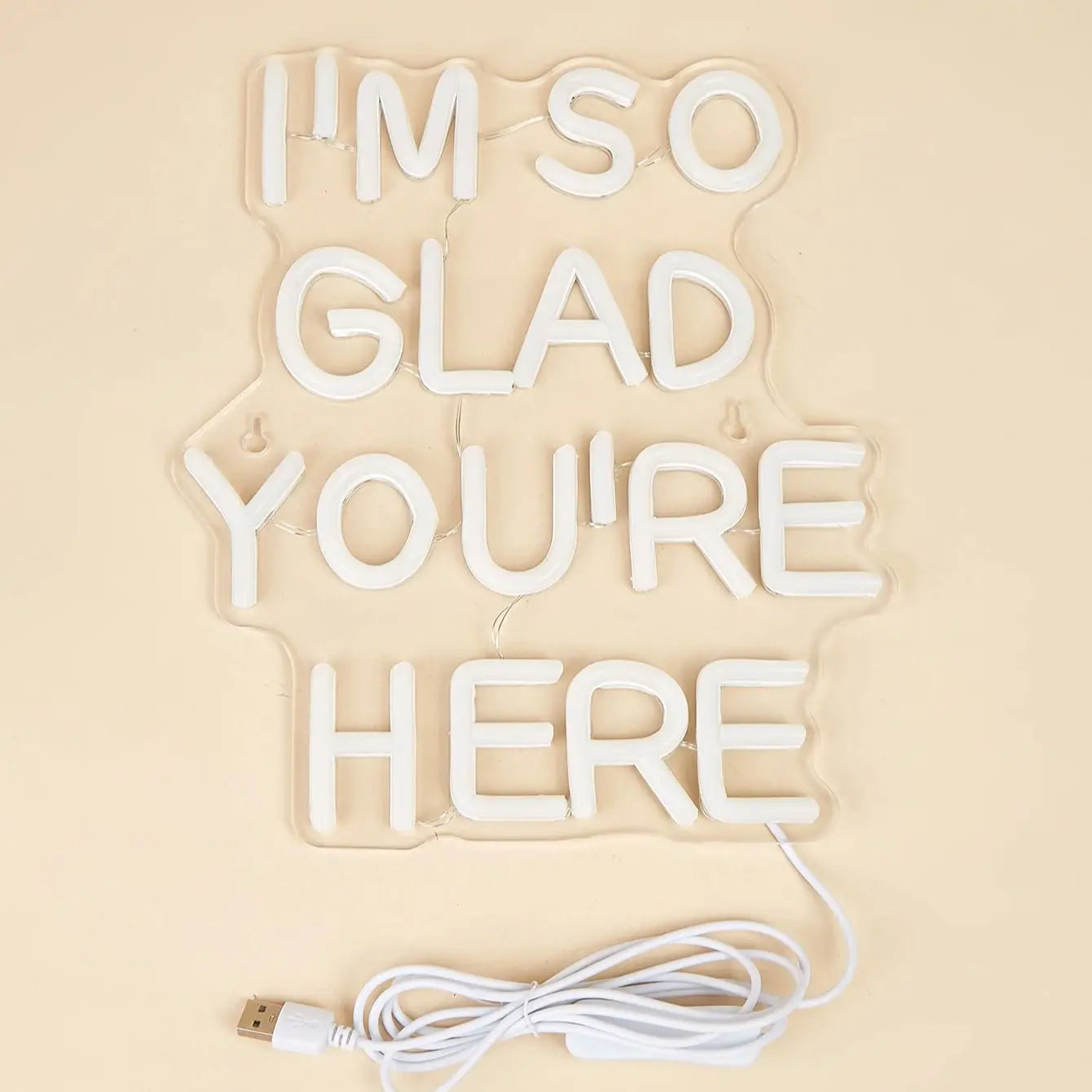 Chi-buy LED Neon l'm So Glad You're Here