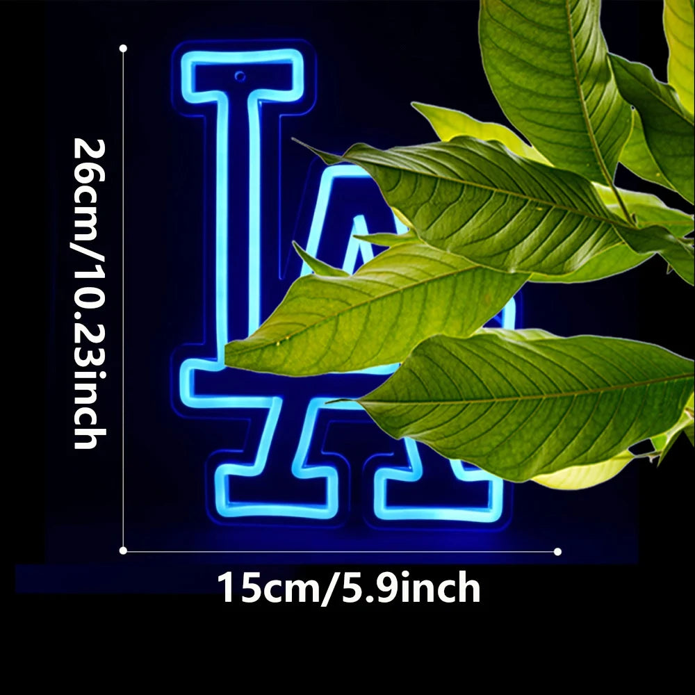 Neon blue letter neon