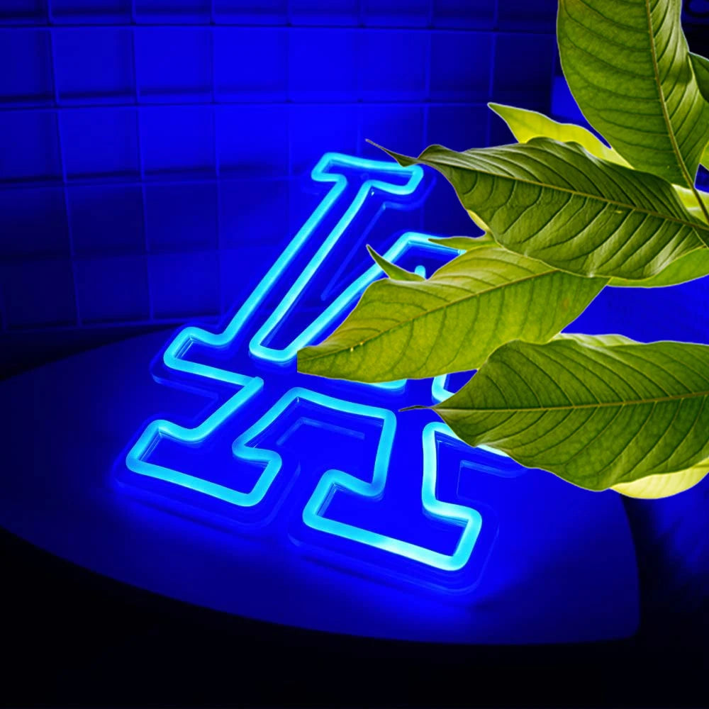Neon blue letter neon