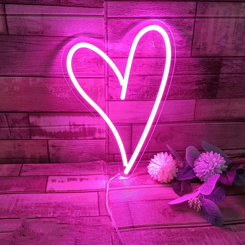 Pink Heart Neon Sign