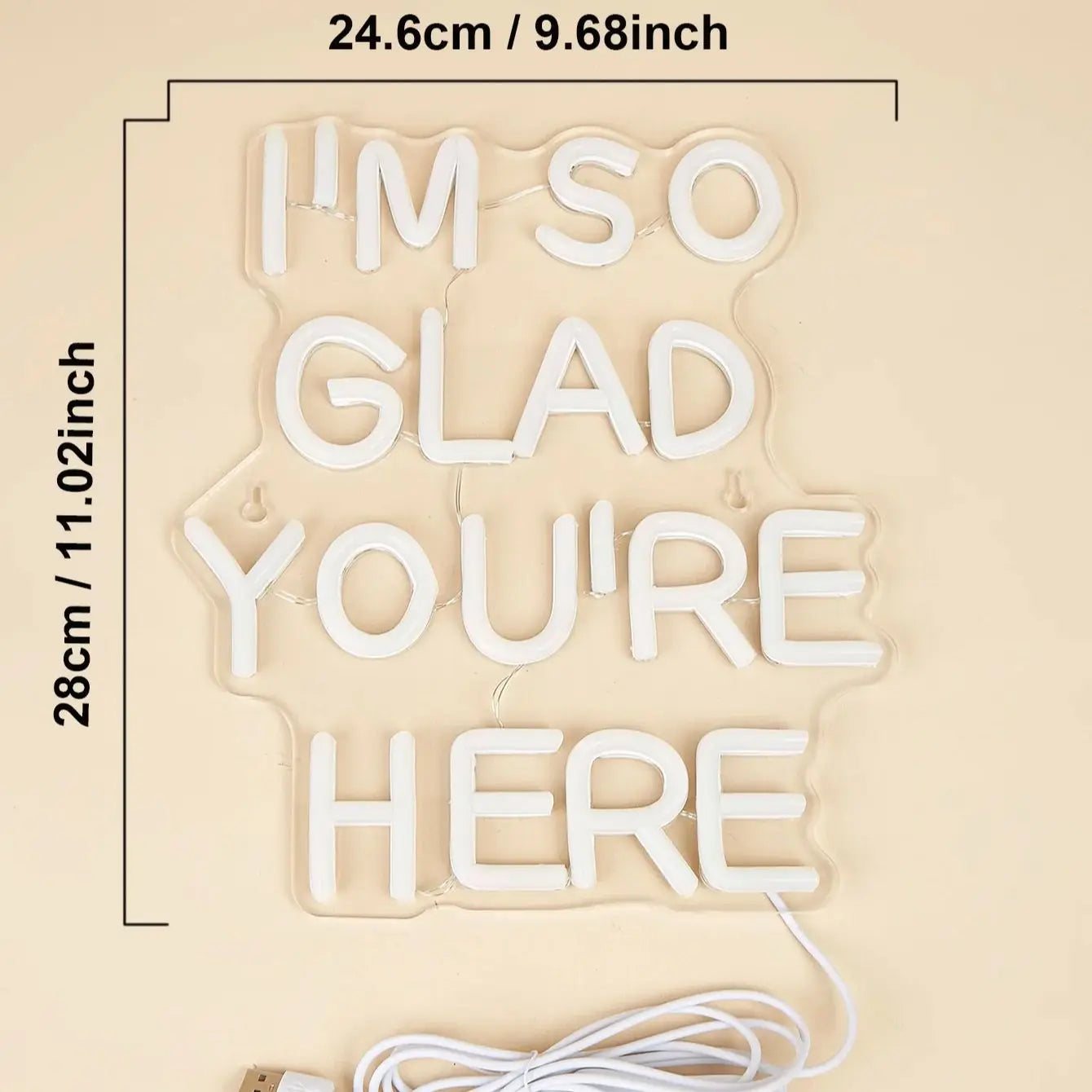 Chi-buy LED Neon l'm So Glad You're Here