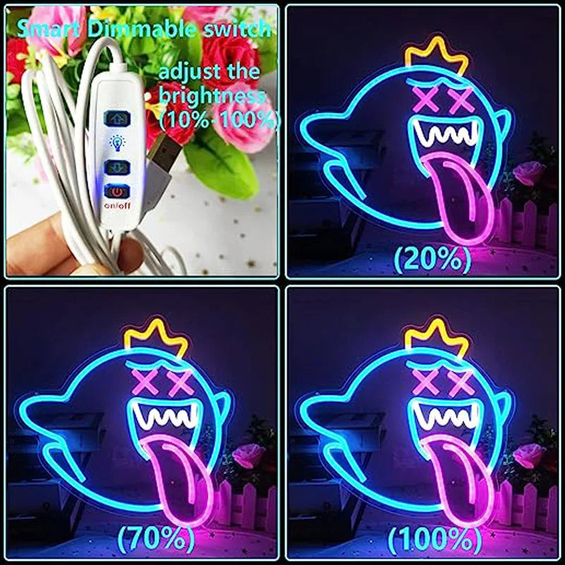 Neon light with adjustable light