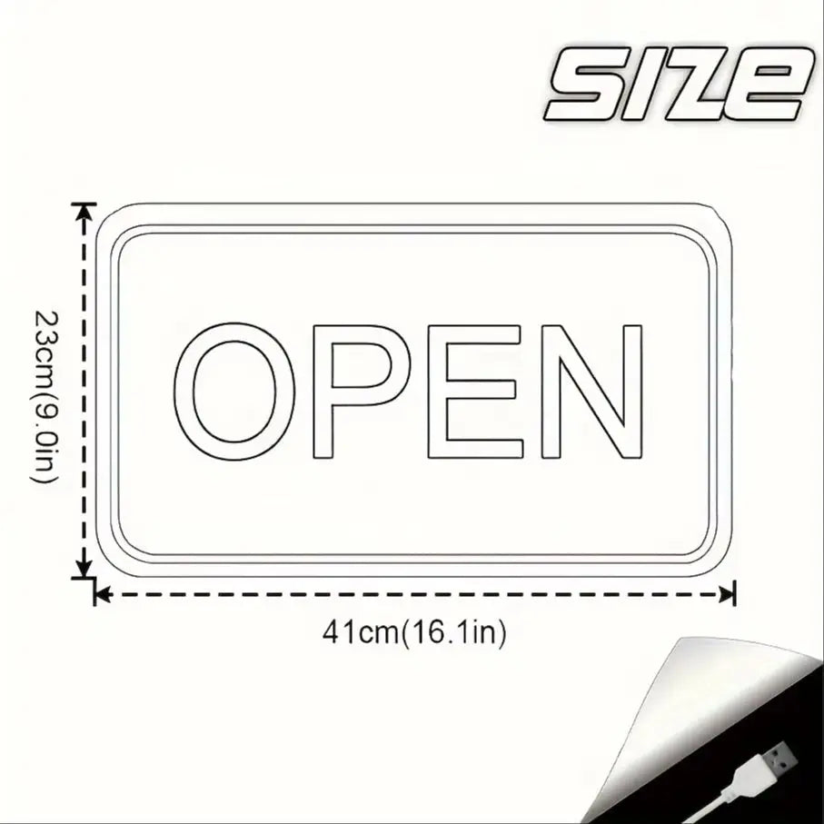 Open Neon sign