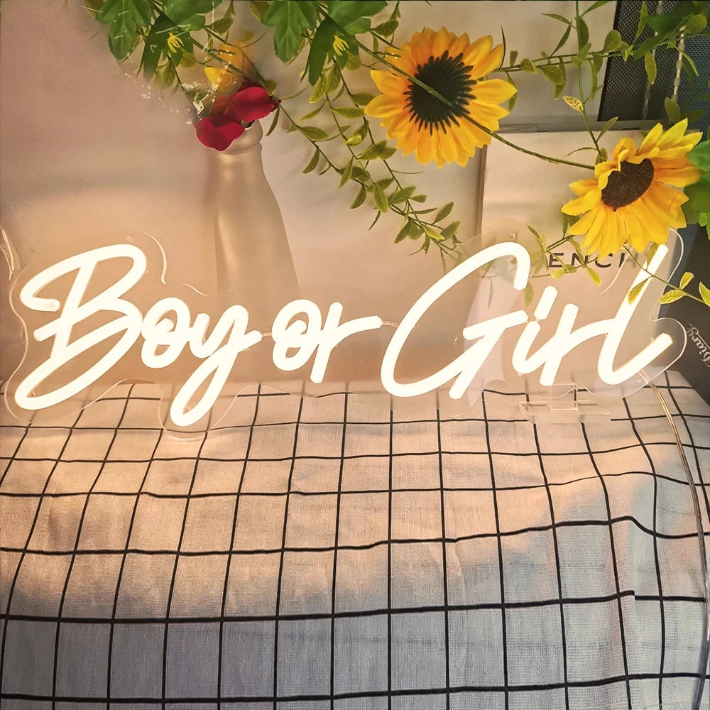 Boy or Girl Neon Sign
