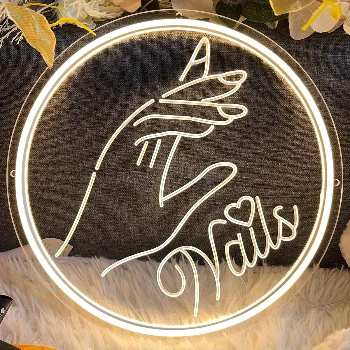 Nails Neon Sign Wall Decor