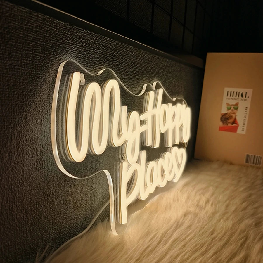 My Happy Place Neon Sign