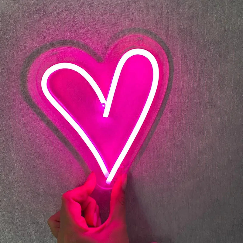 Pink Heart Neon Sign