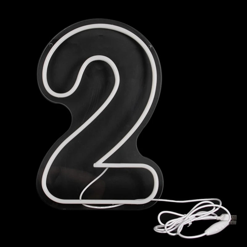 Numbers Neon Sign