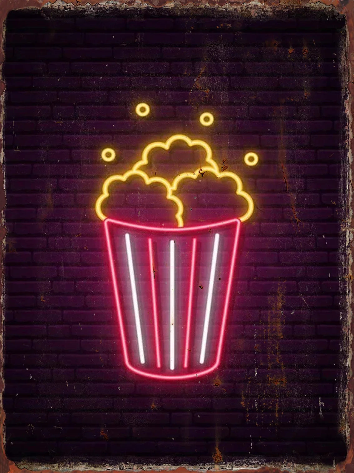 Neon Food Popcorn Neon Food Sign