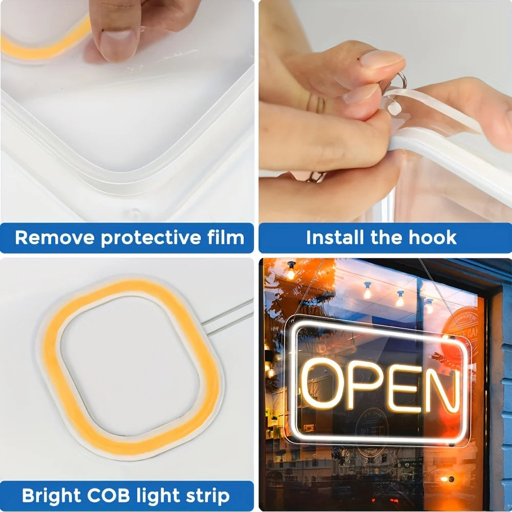 Open Neon sign