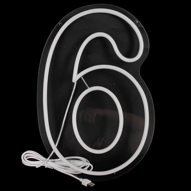 Numbers Neon Sign