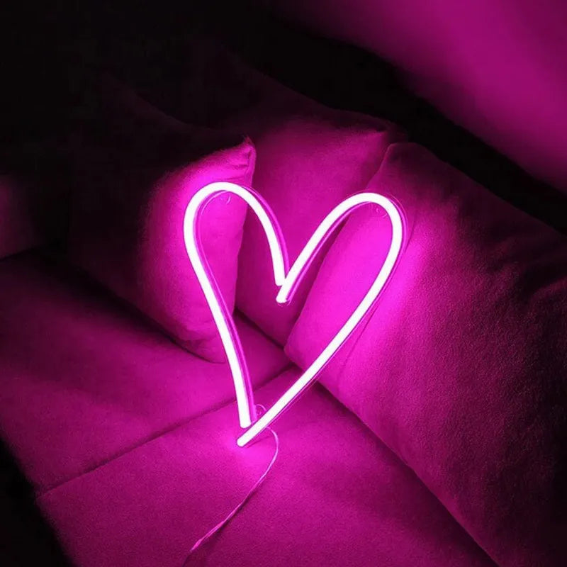 Pink Heart Neon Sign