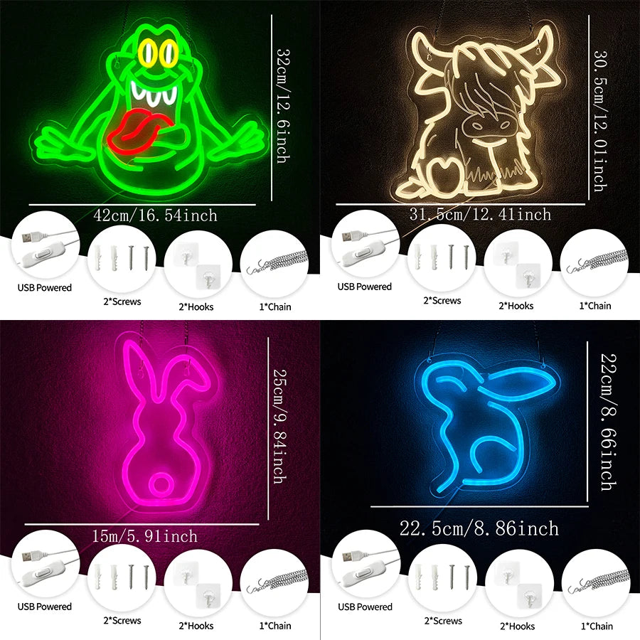Neon Sign With Animal Theme