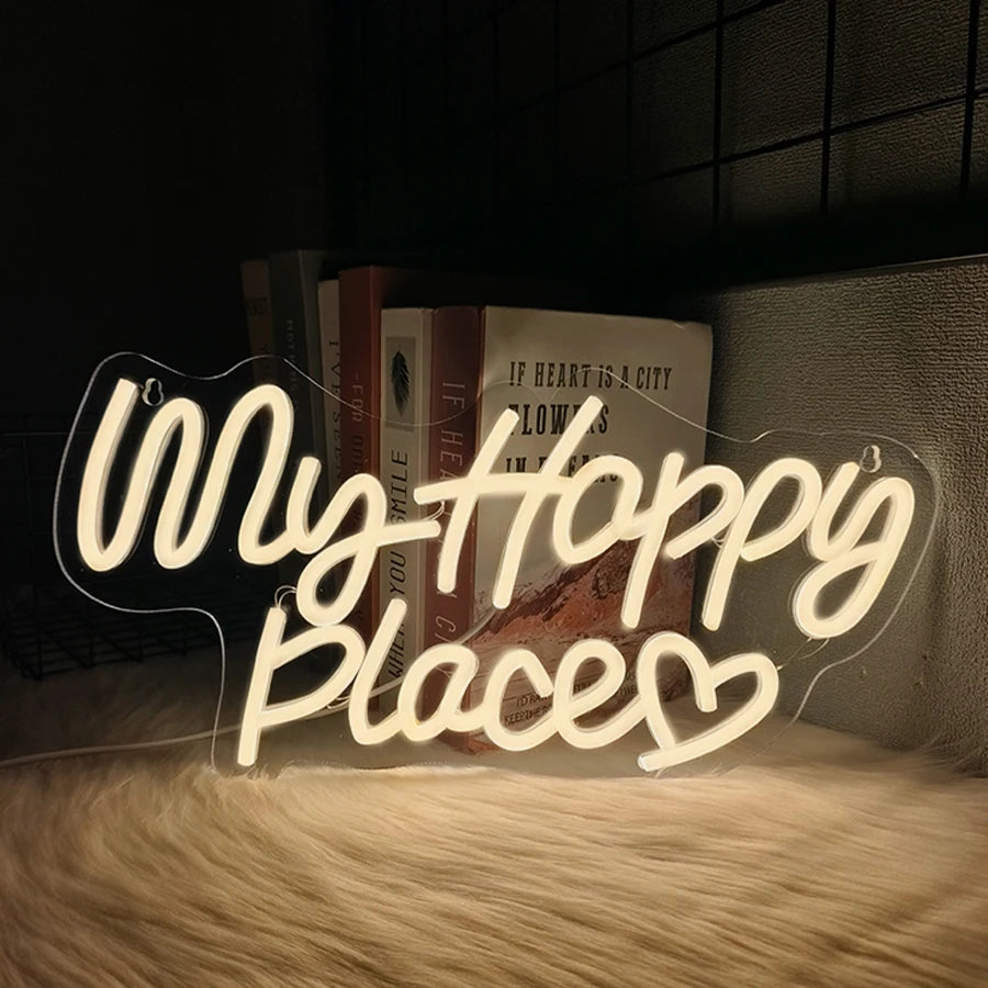 My Happy Place Neon Sign