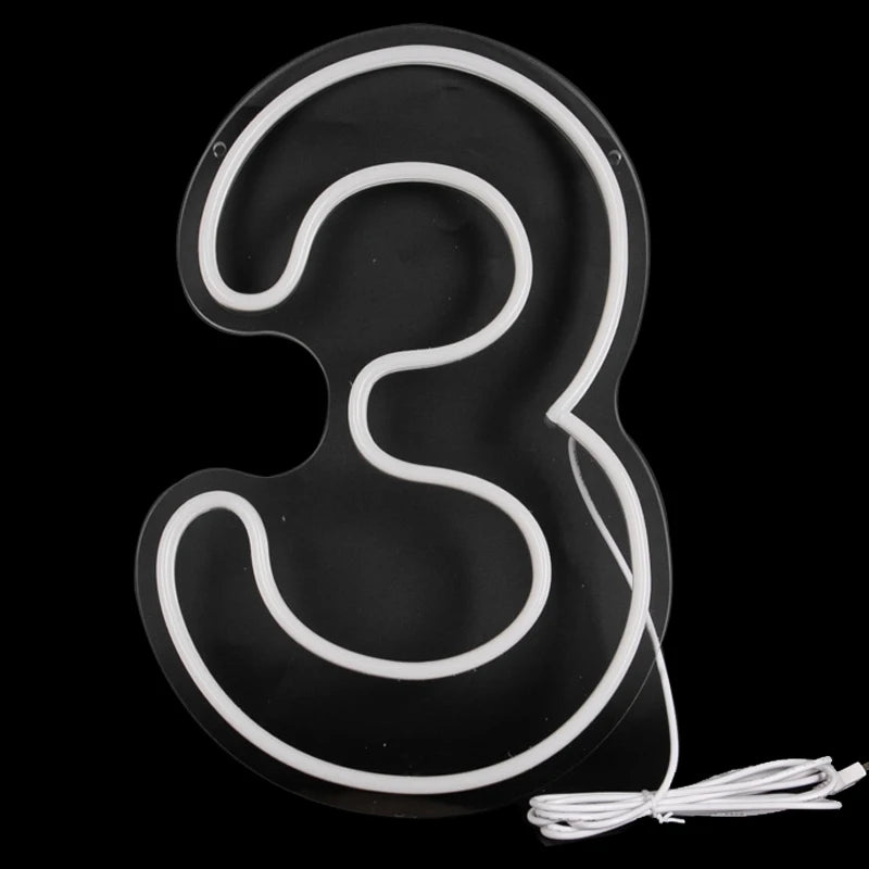 Numbers Neon Sign