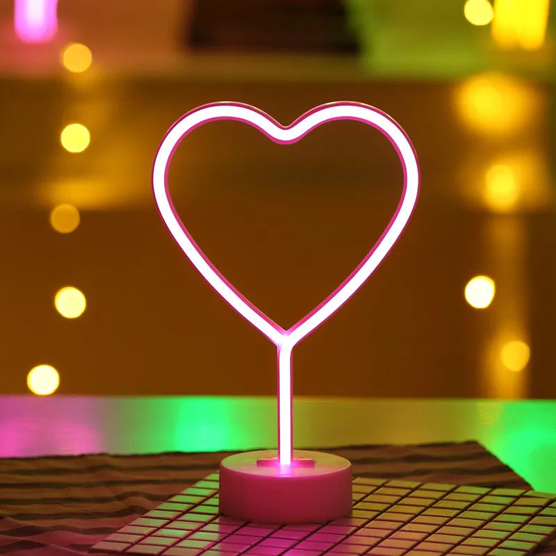 Heart-Shaped Neon Sign
