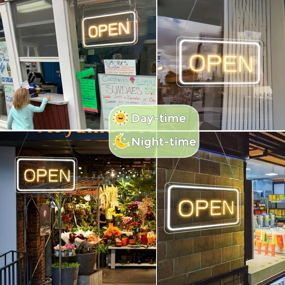 Open Neon sign