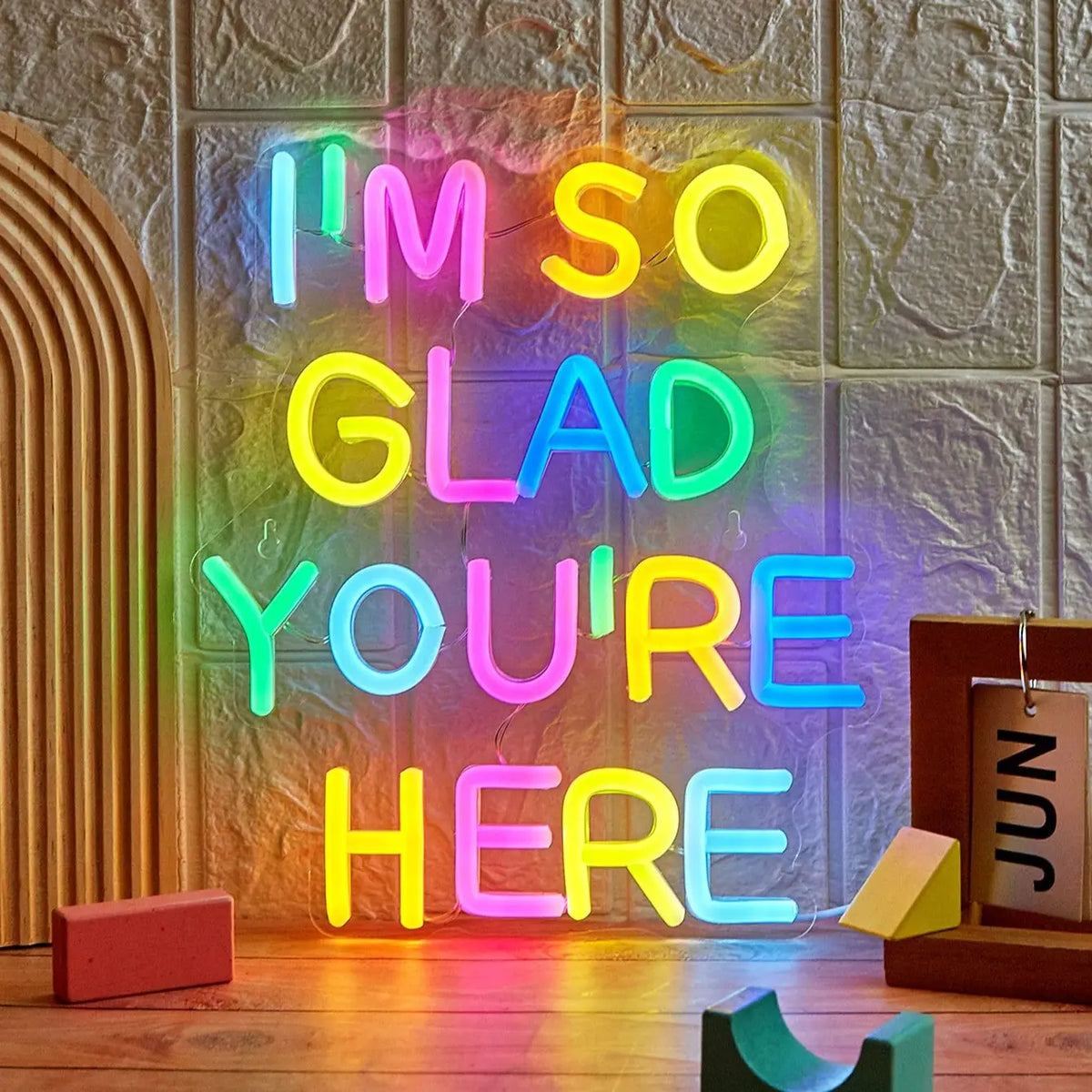 Chi-buy LED Neon l'm So Glad You're Here