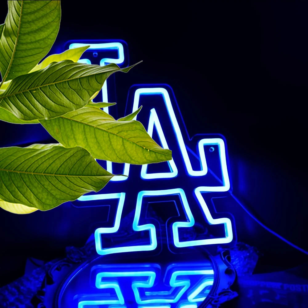 Neon blue letter neon